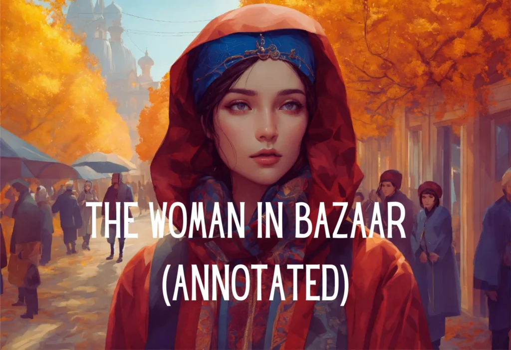 The Woman In Bazaar Annotated